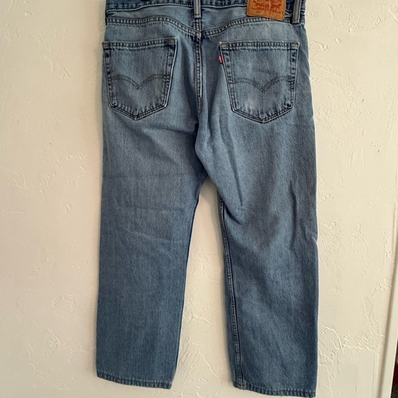 Levi's 505 Light Wash Straight Leg Jeans 34/29 - Picture 2 of 7